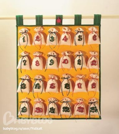 Панно-календарь для ребенка (делать желательно втайне от малыша; можно Панно-календарь для ребенка (делать желательно втайне от малыша; можно